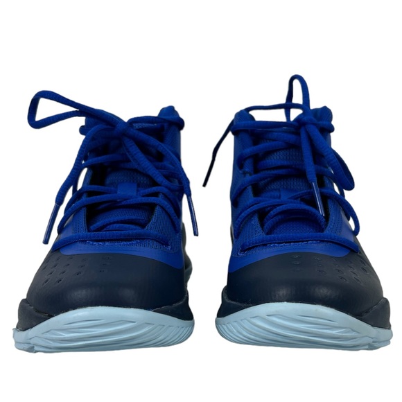 Under Armour PS Curry 4 Mid Boys Shoe Blue Navy Aqua Size 10.5K 1295996 402 - Picture 5 of 9